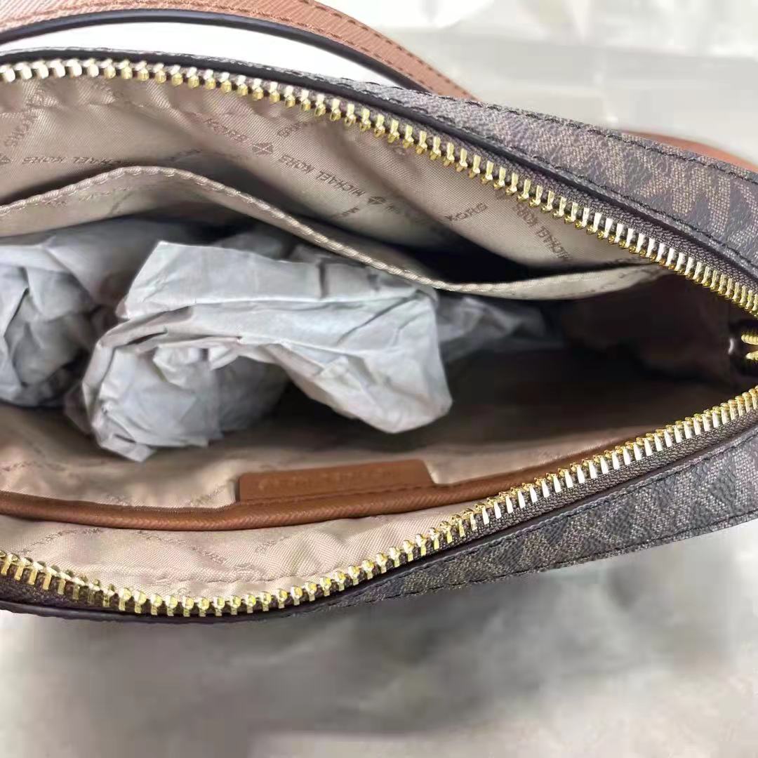 MICHAEL KORS 35S1GTTC9B Jet Set Large Logo Crossbody Bag In Brown MICHAEL KORS 35S1GTTC9B Jet Set Large Logo Crossbody Bag In Brown
